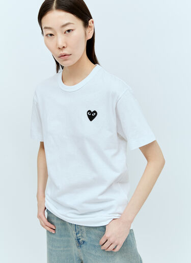 Comme Des Garçons PLAY Logo Patch T-Shirt White cpl0356004