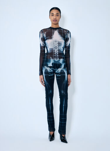Jean Paul Gaultier スケルターメッシュパンツ  ブラック jpg0259017