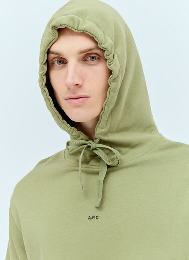 A.P.C. ラリー フードスウェットシャツ  グリーン apc0156004