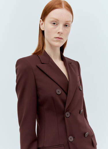 Sportmax Scuba-Look Jersey Blazer Brown spx0255002