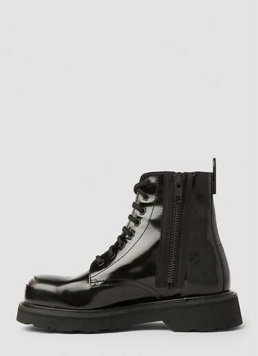 Kenzo Kenzosmile Lace Up Boots Black knz0250034