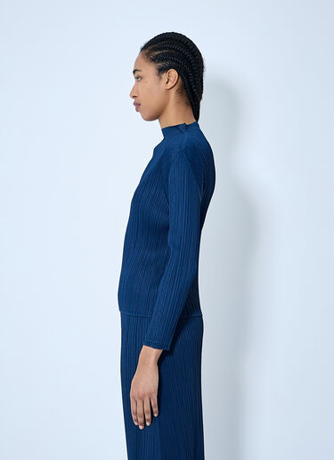 Pleats Please Issey Miyake Pleated Top Blue plp0260010