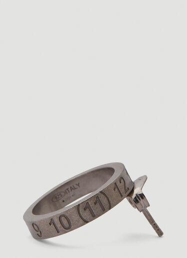 Number Engraved Circle Earrings Maison Margiela Number Engraved Circle Earrings Silver mla0249049