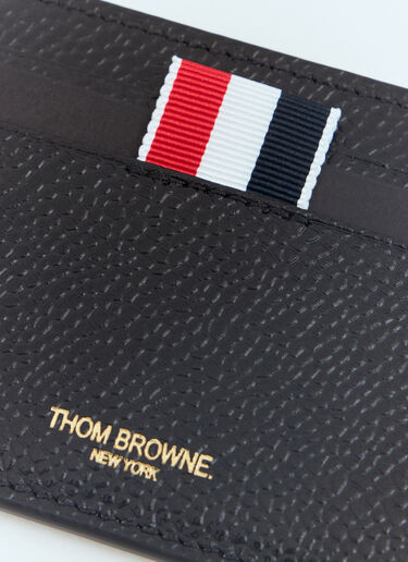 Leather And Canvas Cardholder Thom Browne Leather And Canvas Cardholder Black thb0156011