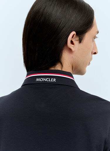 Moncler Logo Patch Polo Shirt Navy mon0156011