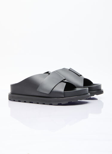 Jil Sander+ Leather Slides Black jsp0255016