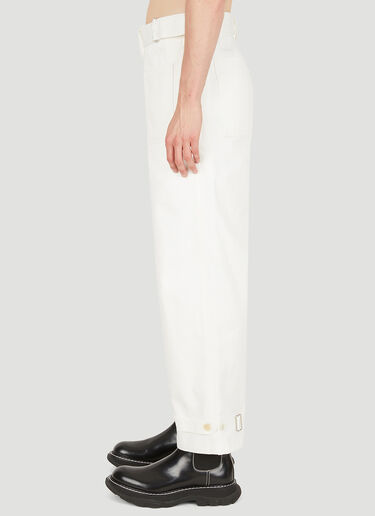 Alexander McQueen Buckle Fastening Pants White amq0150011