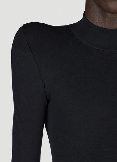 Balenciaga Rounded Shoulder Highneck Sweater Black bal0154008