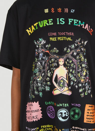 Stella McCartney Nature Is Female 프린트 티셔츠 블랙 stm0249007