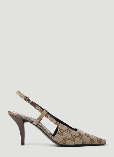 Gucci GG Slingback Pump Heels Beige guc0253106