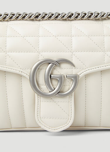 Gucci GG Marmont 马特拉斯中号单肩包 白色 guc0247189