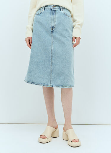 TOTEME Denim Midi Skirt Blue tot0257015