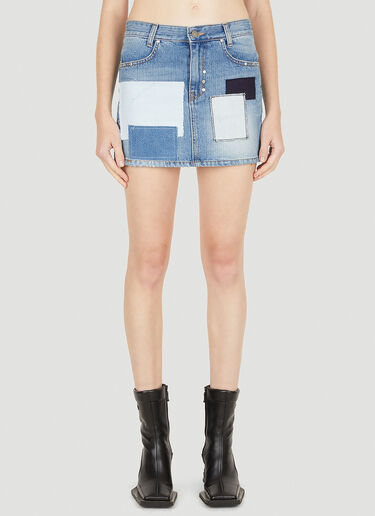 TheOpen Product Patchwork Denim Skirt Blue top0250006