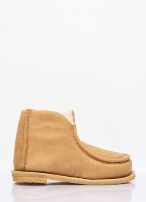 JW Anderson Suede Padded Ankle Boots Purple jwa0259005