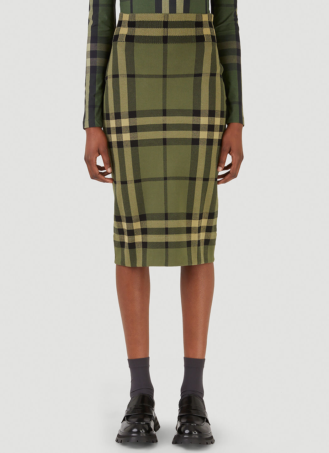 Burberry green skirt outlet