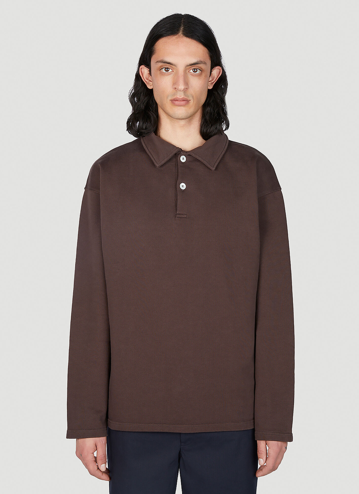 Another Aspect Another 1.0 Polo Shirt In Brown