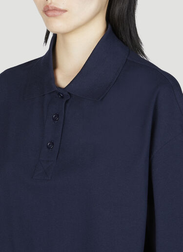 Bottega Veneta Cropped Polo Shirt Navy bov0255018
