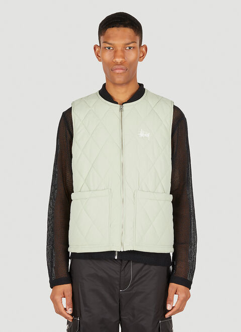 Stüssy DIAMOND QUILTED VEST Blue sts0350008