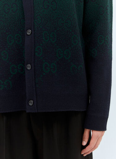 Gucci GG Degradé Wool Jacquard Cardigan Green guc0157024