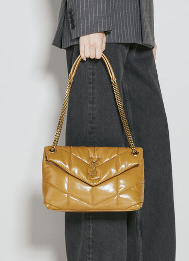 Saint Laurent 小号蓬松单肩包 棕色 sla0254090