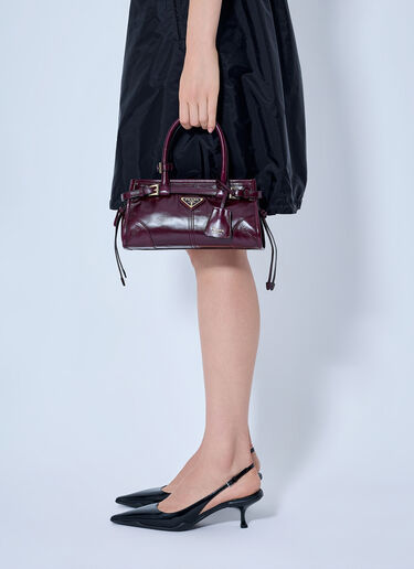 LN-CC® - Prada: Mini Bonnie Leather Handbag - Bordeaux Prada Mini Bonnie Leather Handbag Bordeaux pra0266030