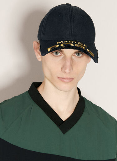 Martine Rose Cut Peak Baseball Cap Navy mtr0156019