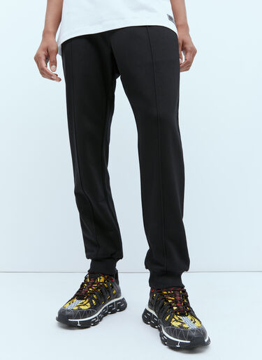 Versace Logo Embroidery Track Pants Black ver0154003