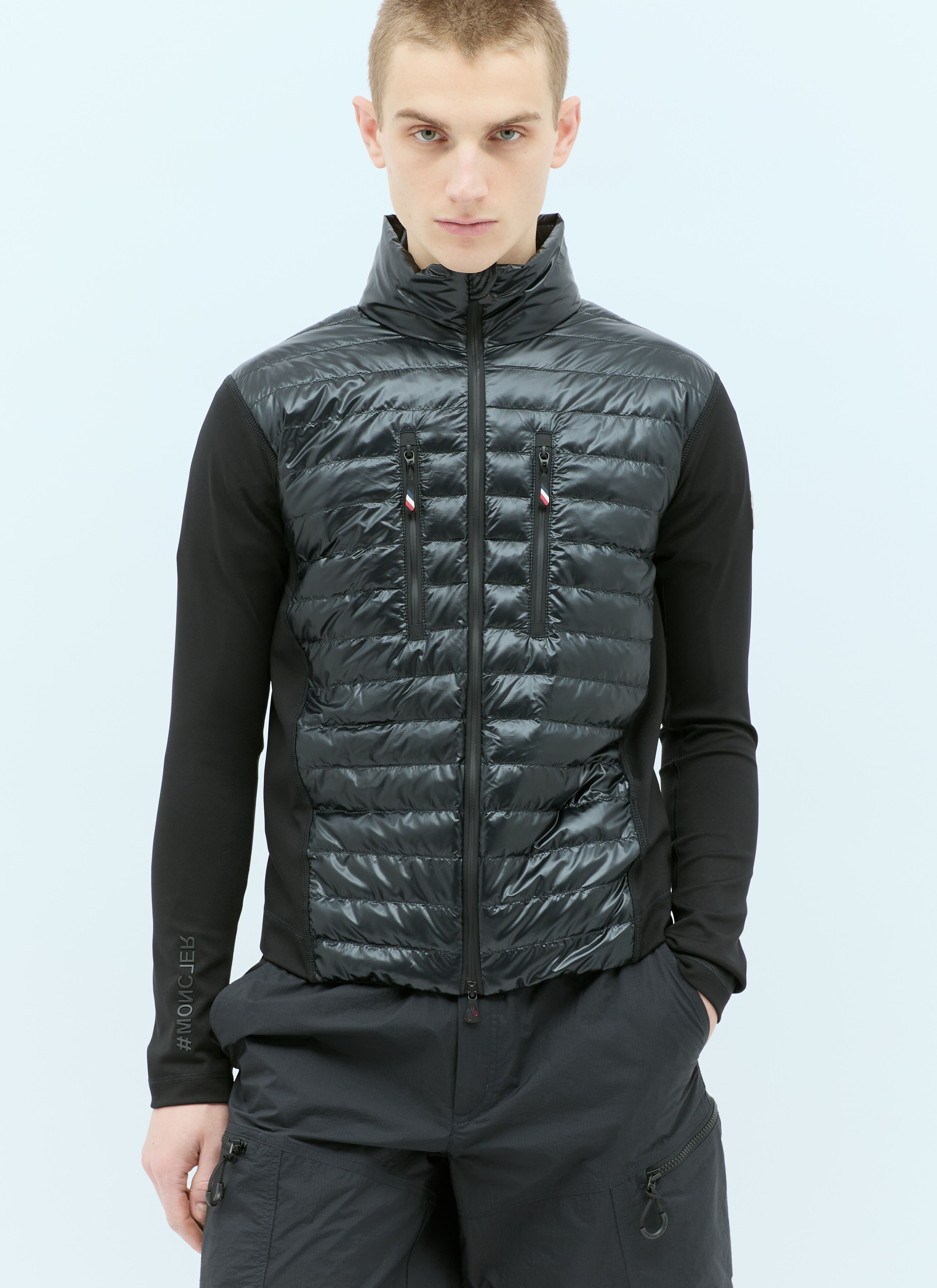 Moncler Grenoble 패디드 집업 가디건 브라운 mog0155002