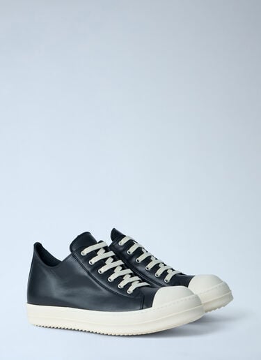 Rick Owens Leather Low-Top Sneakers Black ric0263058