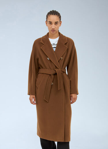 Max Mara Madame 101801 Coat Brown max0257013