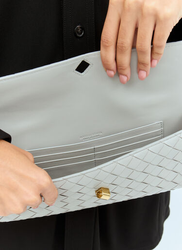 Bottega Veneta Long Andiamo Clutch Grey bov0258014