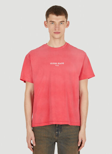 Guess USA Faded Logo T-Shirt Red gue0150007