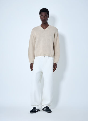 V-neck Knit Sweater Stüssy V-neck Knit Sweater Beige sts0164006