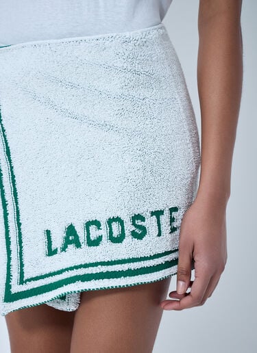 Lacoste Runway Bouclé Knit Mini Skirt White lac0264004