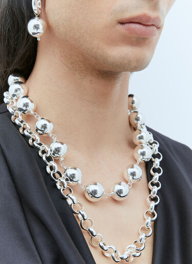 Pearl Octopuss.y 스피어 목걸이 실버 prl0355002