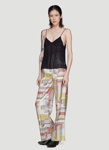 Olivier Theyskens Silk Printed Pants White oli0235002