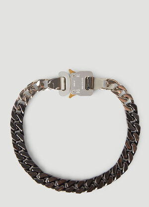 1017 ALYX 9SM Two-Tone Signature Buckle Necklace Black aly0245036