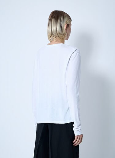 TOTEME Classic Long Sleeve T-Shirt White tot0261070