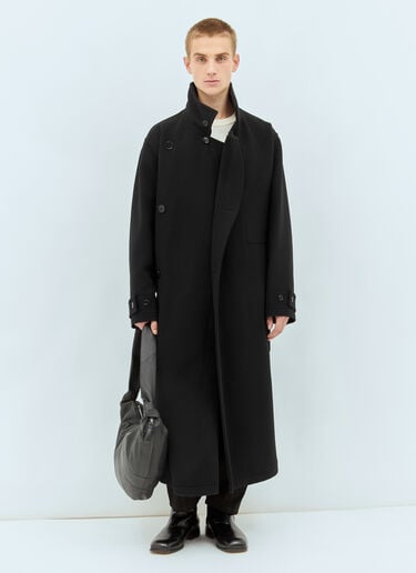 Wrap Wool Coat Lemaire Wrap Wool Coat Black lem0362020