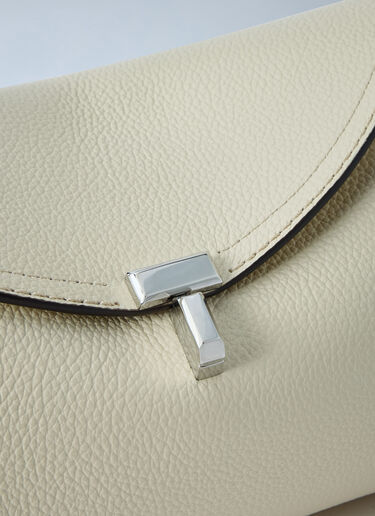 LN-CC® - Toteme: T-Lock Grained-Leather Shoulder Bag - Cream Toteme T-Lock Grained-Leather Shoulder Bag Cream tot0265083