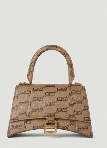 Balenciaga Hourglass Small Shoulder Bag Beige bal0251084