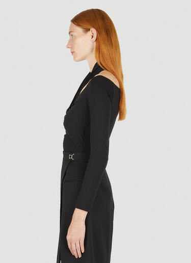 Alexander McQueen 컷아웃 저지 바디슈트 블랙 amq0249022