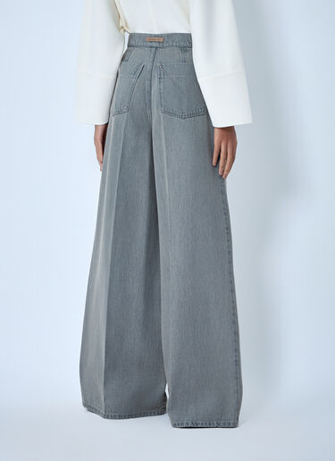 Max Mara Wide-Leg Denim Jeans Grey max0263029