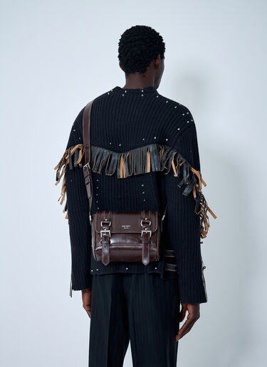 Leather Explore Crossbody Bag Prada Leather Explore Crossbody Bag Brown pra0162007