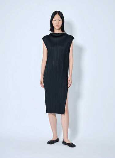 LN-CC® - Pleats Please Issey Miyake: Swing Solid Tunic Dress - Black Pleats Please Issey Miyake Swing Solid Tunic Dress Black plp0265003