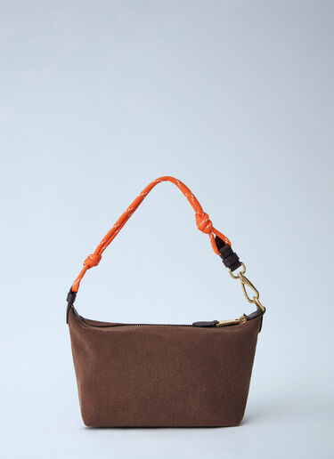LN-CC® - Miu Miu: Gabardine Zip Handbag - Brown Miu Miu Gabardine Zip Handbag Brown miu0265033