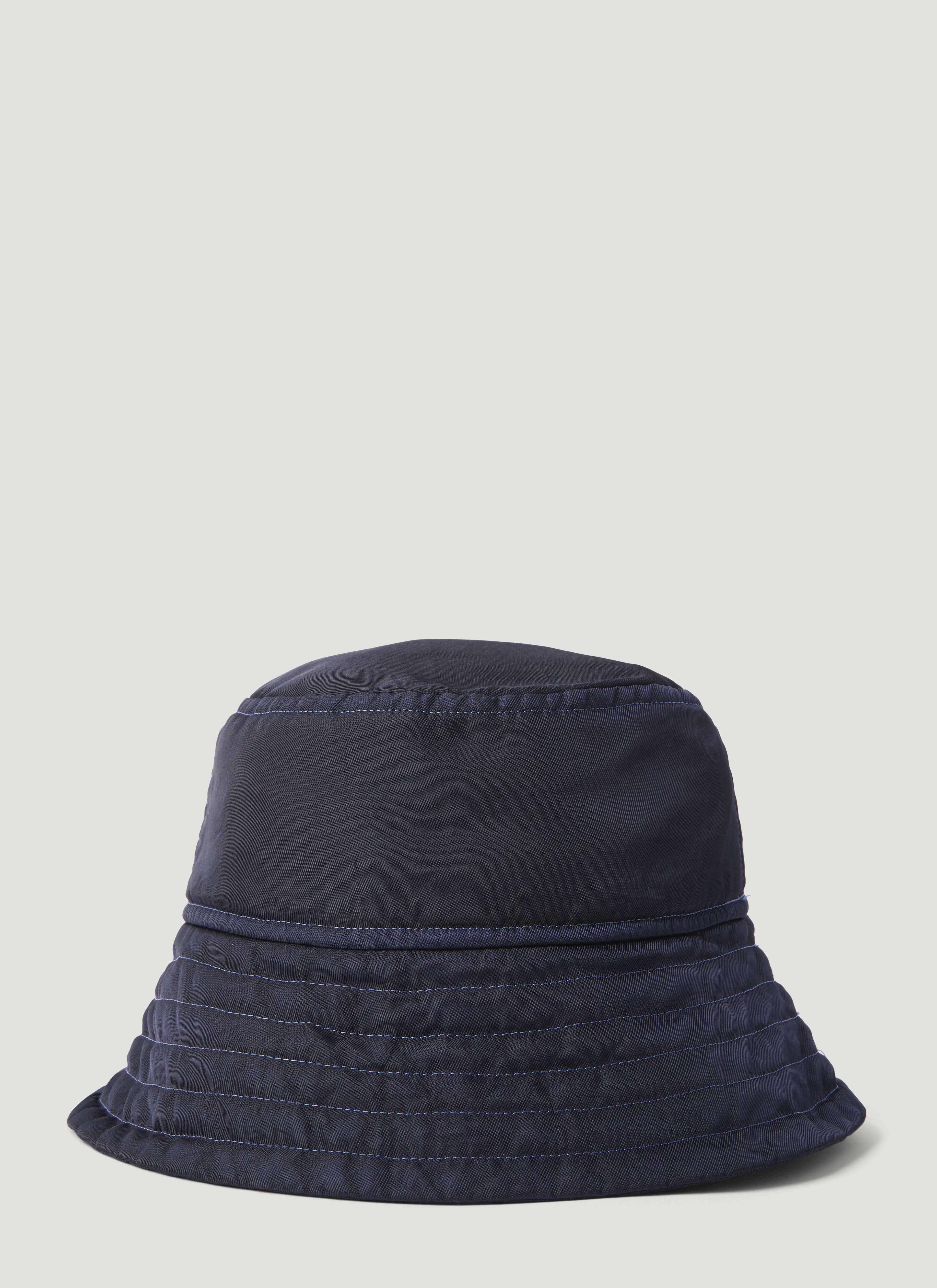 VETEMENTS Topstitching Bucket Hat Black vet0356003