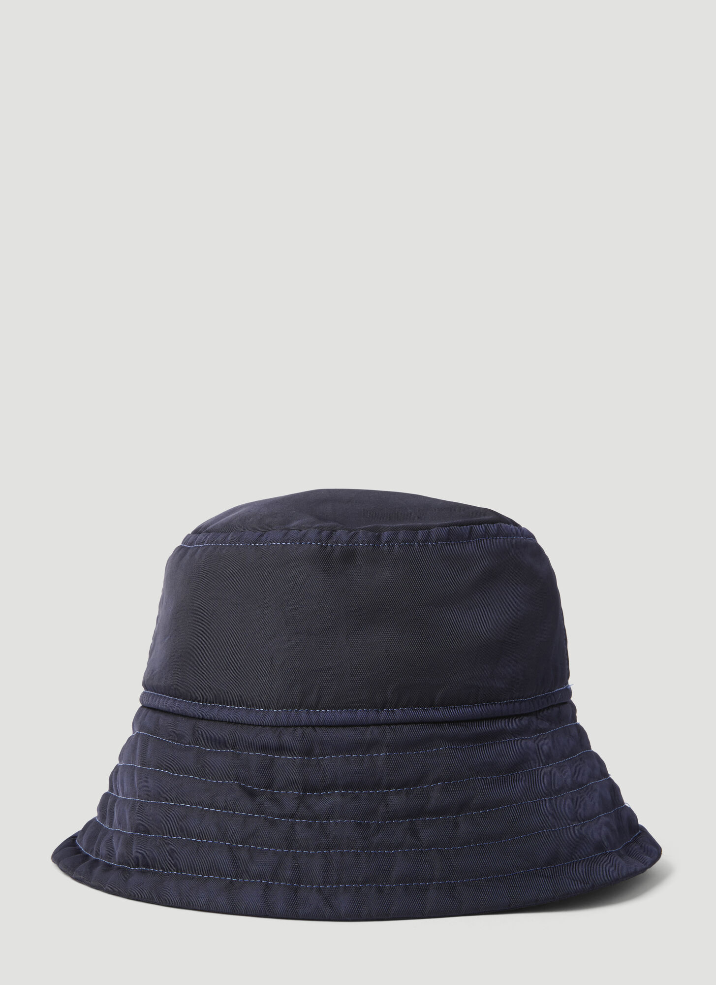 Shop Dries Van Noten Topstitching Bucket Hat In Blue