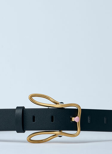 Bottega Veneta Bunny Leather Belt Black bov0260031