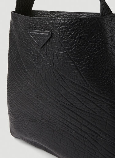 Prada Triangle Plaque Tote Bag Black pra0152063